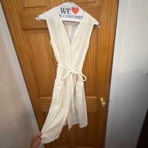 White Linen Summer Dress